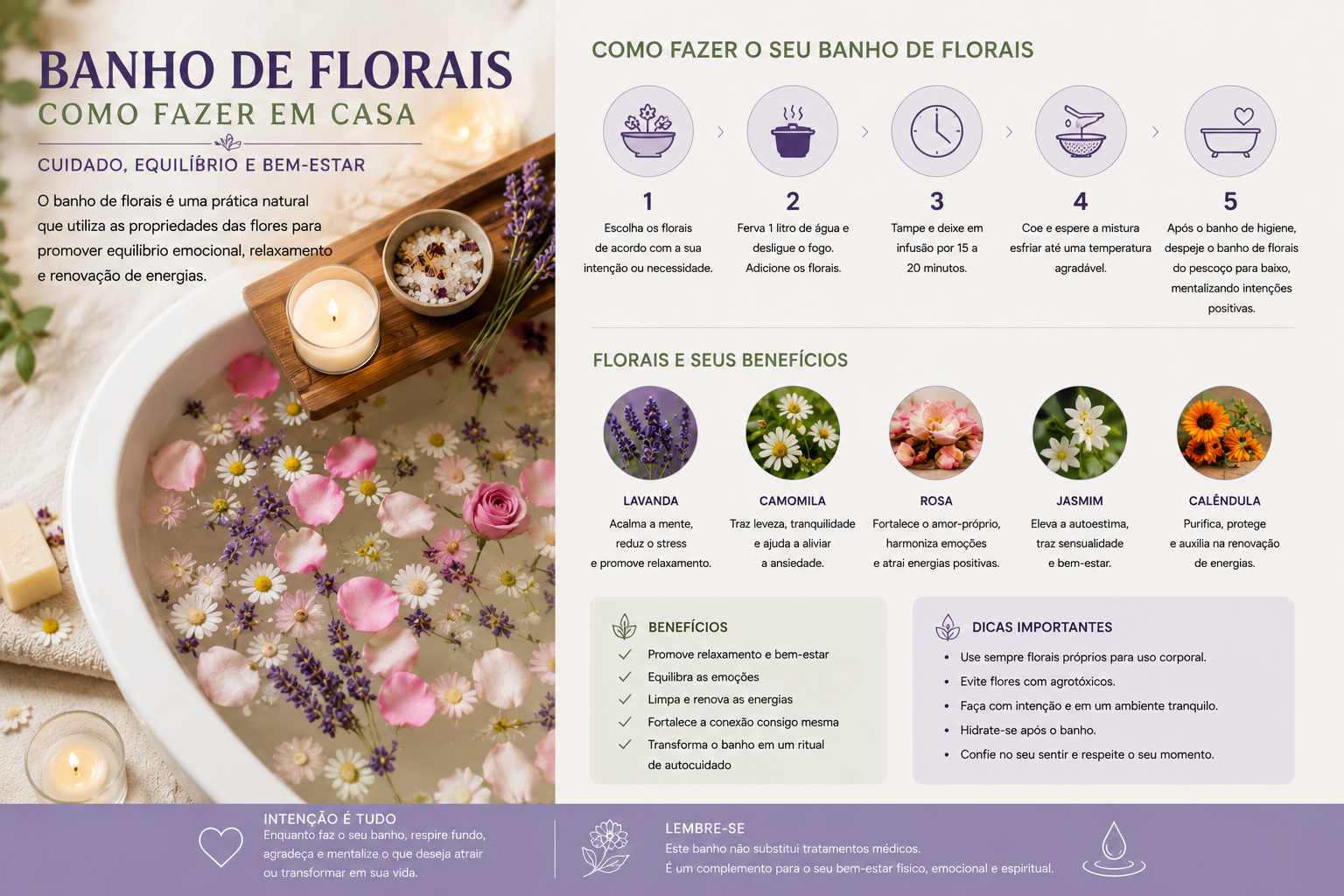 Banho de Florais: Como Fazer em Casa para Limpeza Energética Banho de Florais: Como Fazer em Casa para Limpeza Energética