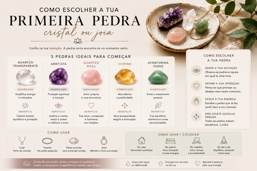Como Escolher a Tua Primeira Pedra de Cristal