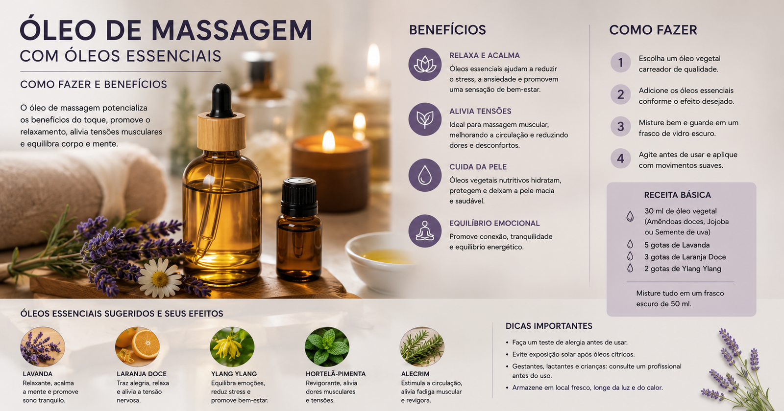 Como Fazer Óleo de Massagem com Óleos Essenciais Como Fazer Óleo de Massagem com Óleos Essenciais