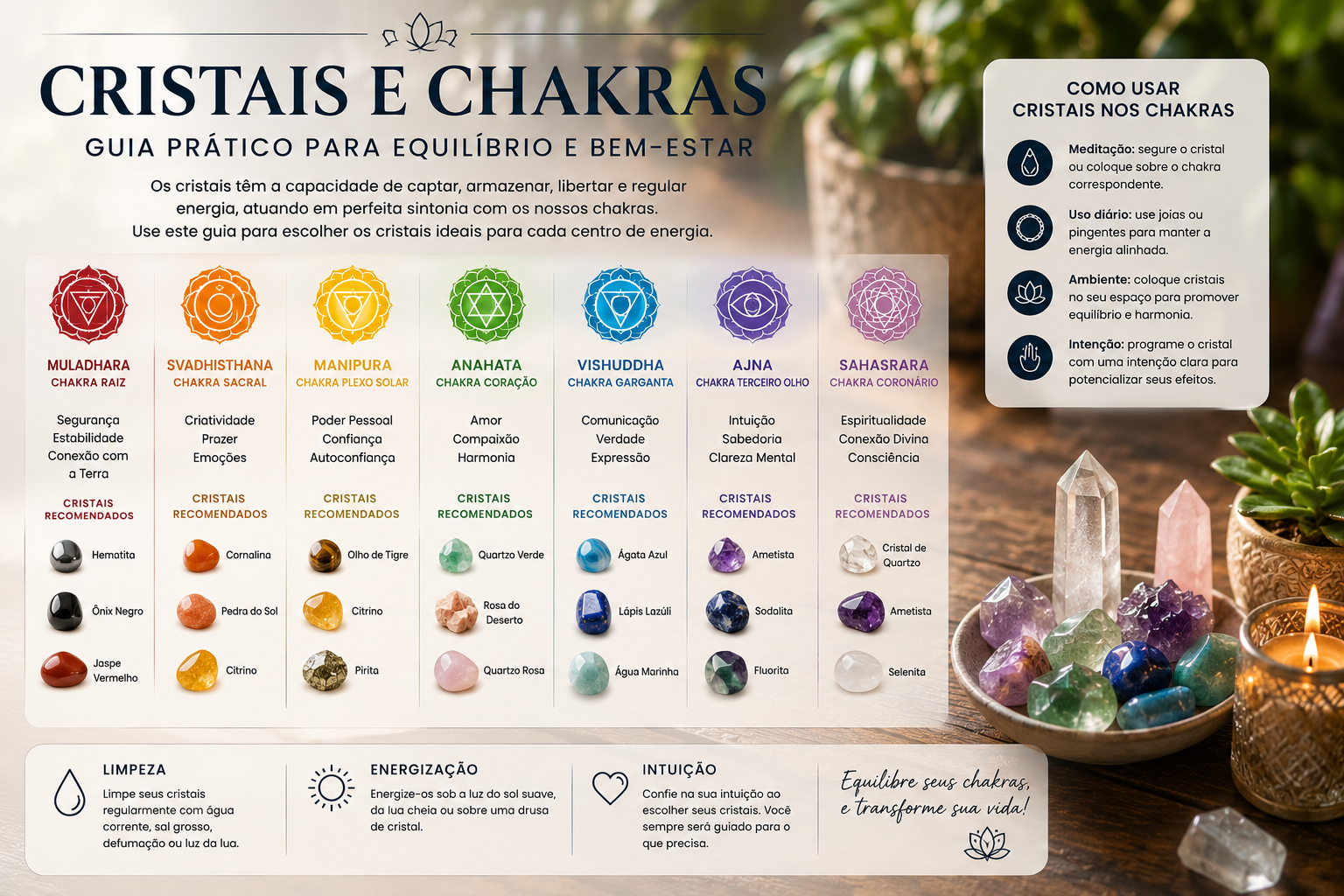 Cristais para Cada Chakra: Guia Prático