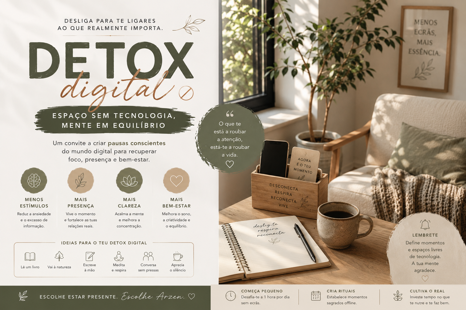 Detox Digital: Como Criar um Espaço Sem Tecnologia em Casa Detox Digital: Como Criar um Espaço Sem Tecnologia em Casa