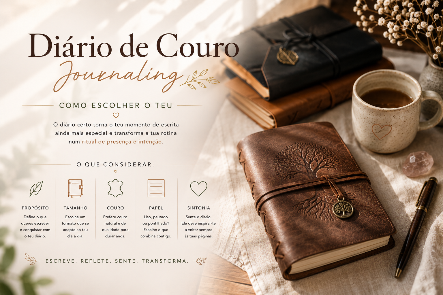 Diário de Couro para Journaling: Como Escolher e Primeiros Passos