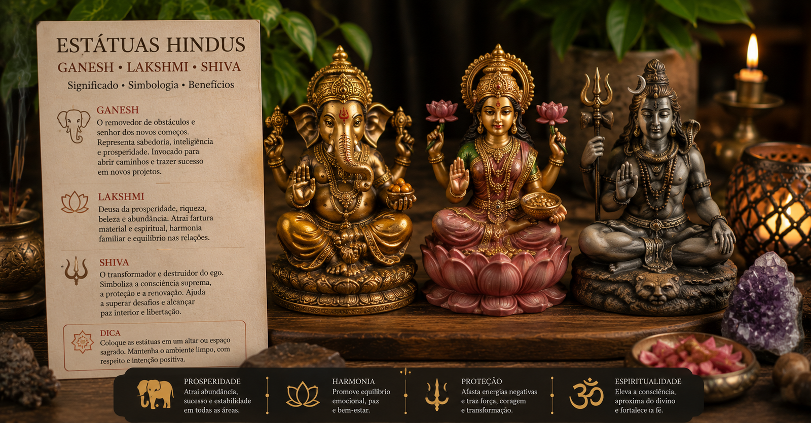 Ganesh, Lakshmi e Shiva: Significado das Estátuas Hindus Ganesh, Lakshmi e Shiva: Significado das Estátuas Hindus