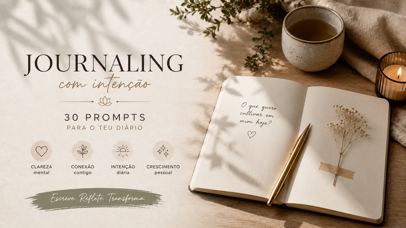 Journaling com Intenção: 30 Prompts para o Teu Diário