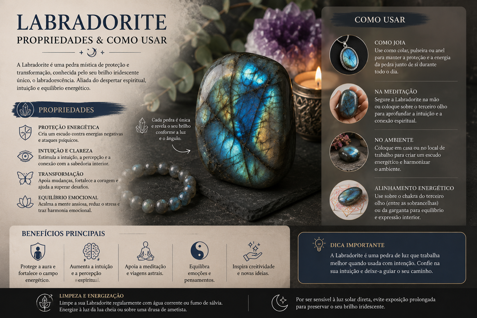 Labradorite: Propriedades, Significado e Como Usar a Pedra da Magia