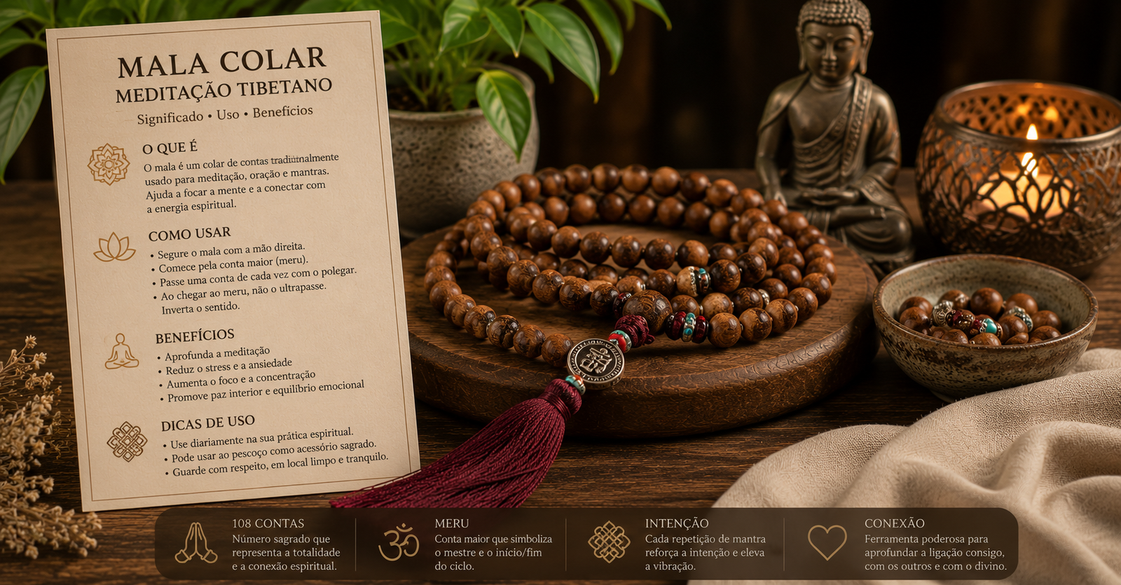 Mala: O Colar de Meditação Tibetano e Como Usar