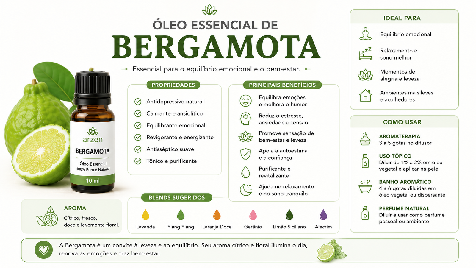 Óleo Essencial de Bergamota: Guia Completo para Bem-Estar Emocional
