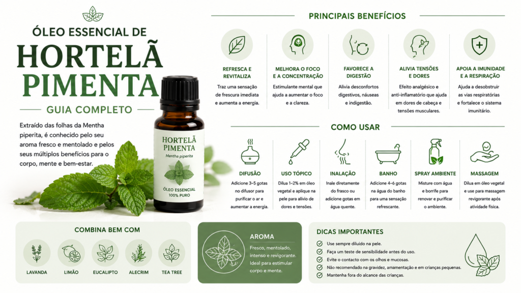 Oleo Essencial de Hortela Pimenta