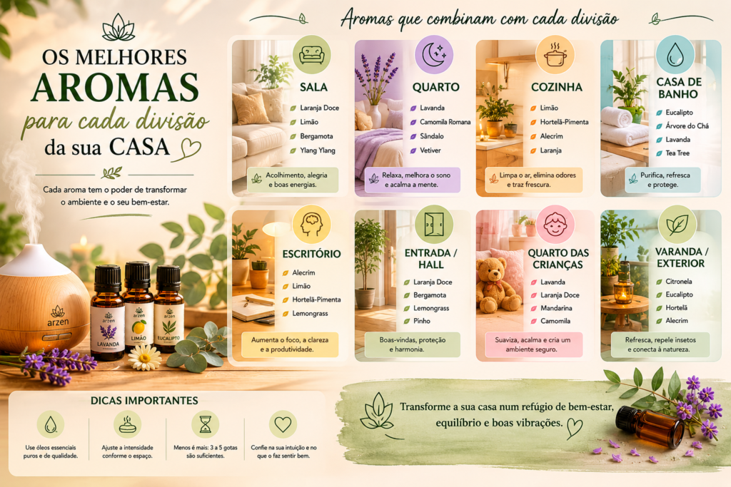 Os Melhores Aromas para Cada Divisao