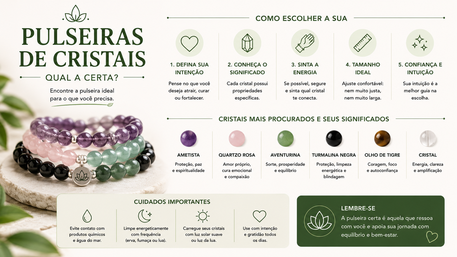 Pulseiras de Cristais: Qual a Certa para Ti? Pulseiras de Cristais: Qual a Certa para Ti?