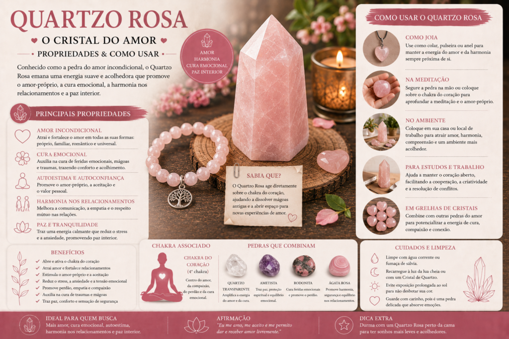 Quartzo Rosa O Cristal do Amor