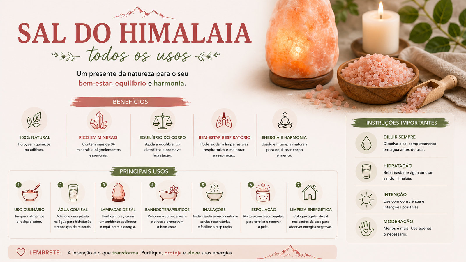 Sal do Himalaia: Todos os Usos que Não Conheces