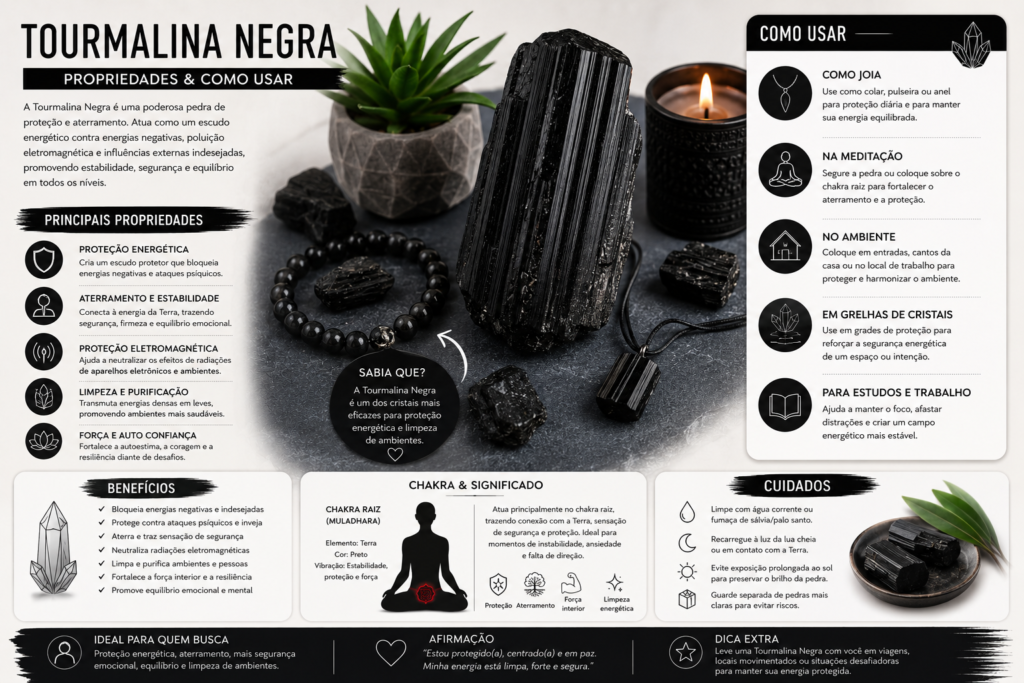Tourmalina Negra Propriedades